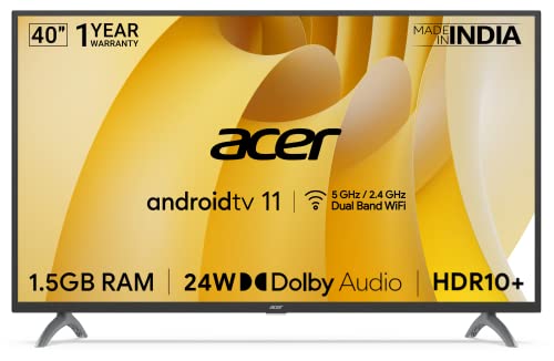 Acer 100 cm (40 inches) P Series Full HD Android Smart LED TV AR40AR2841FD (Black) Acer 100 cm (40 inches) P Series Full HD Android Smart LED TV AR40AR2841FD (Black)
