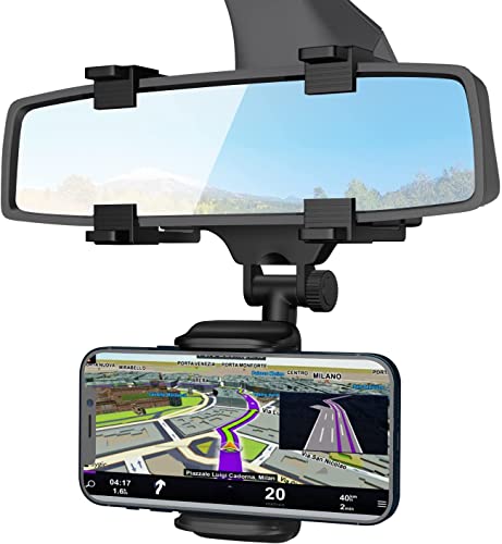 CEUTA 2022 Rearview Mirror Phone Holder for Car, Multifunctional Rearview Mirror Phone Holder, Universal 360° Car Rearview Mirror Mount Stand Holder, GPS Holder Car Phone Stand for All Mobile Phones CEUTA 2022 Rearview Mirror Phone Holder for Car, Multifunctional Rearview Mirror Phone Holder, Universal 360° Car Rearview Mirror Mount Stand Holder, GPS Holder Car Phone Stand for All Mobile Phones
