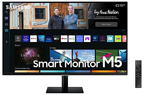 Samsung 27-inch(68.58cm) M5 FHD Smart Monitor, Speakers, Remote, 1 Billion Color, Smart TV apps, Samsung TV Plus, Office 365, Apple Airplay, Samsung Dex, Bluetooth (LS27BM500EWXXL, Black) Samsung 27-inch(68.58cm) M5 FHD Smart Monitor, Speakers, Remote, 1 Billion Color, Smart TV apps, Samsung TV Plus, Office 365, Apple Airplay, Samsung Dex, Bluetooth (LS27BM500EWXXL, Black)
