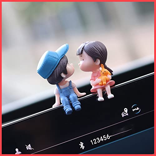 Wolpin Car Decor for Car Dashboard Love Couple Car Interior Decoration Accessories Decorative Showpiece for Desk Decoration, Cute Couple