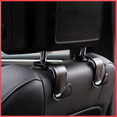Wolpin Car Backseat Headrest Hook/Hanger Universal Durable Organiser Space Saver for Handbag, Wallets, Keys, Grocery Bags (Black, Pack of 4) Wolpin Car Backseat Headrest Hook/Hanger Universal Durable Organiser Space Saver for Handbag, Wallets, Keys, Grocery Bags (Black, Pack of 4)