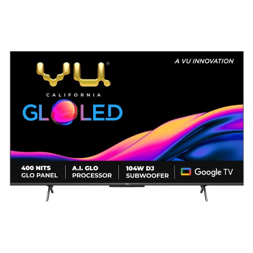 Vu 126 cm (50 inches) The GloLED Series 4K Smart LED Google TV 50GloLED (Grey) Vu 126 cm (50 inches) The GloLED Series 4K Smart LED Google TV 50GloLED (Grey)