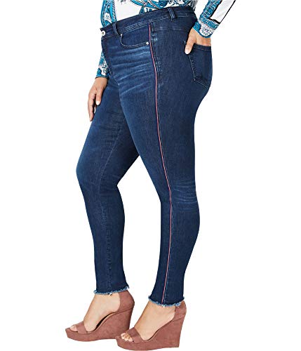 I-N-C Womens Racing Stripe Skinny Fit Jeans I-N-C Womens Racing Stripe Skinny Fit Jeans