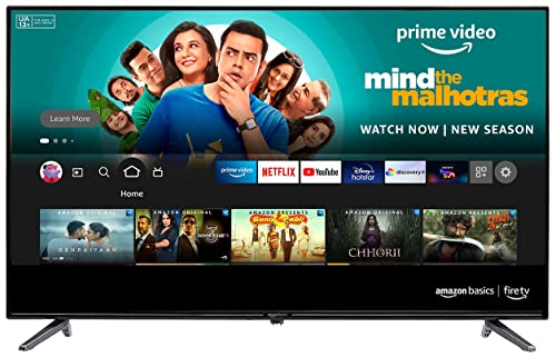 AmazonBasics 81 cm (32 inches) HD Ready Smart LED Fire TV AB32E10SS (Black) AmazonBasics 81 cm (32 inches) HD Ready Smart LED Fire TV AB32E10SS (Black)
