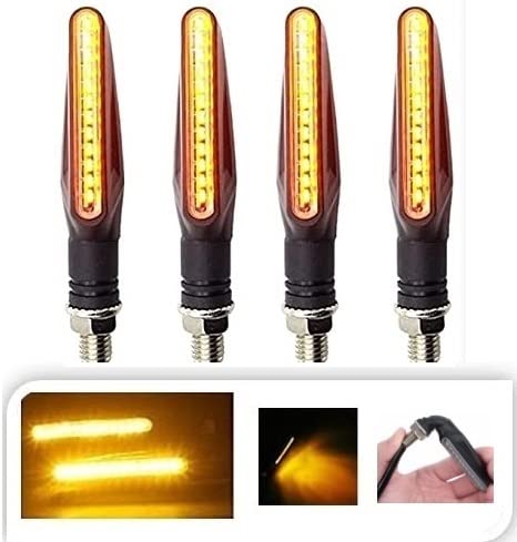 ELTRON TURBO ELT89744X21 Original Waterproof 100% Flexible Rubber SMD KTM Style Indicators 9 Led High Bright Universal for All Bikes Models Turn Signal Lights Motorcycle (Amber, Pack Of 4) ELTRON TURBO ELT89744X21 Original Waterproof 100% Flexible Rubber SMD KTM Style Indicators 9 Led High Bright Universal for All Bikes Models Turn Signal Lights Motorcycle (Amber, Pack Of 4)