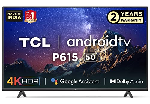 TCL 126 cm (50 inches) 4K Ultra HD Certified Android Smart LED TV 50P615 (Black) TCL 126 cm (50 inches) 4K Ultra HD Certified Android Smart LED TV 50P615 (Black)