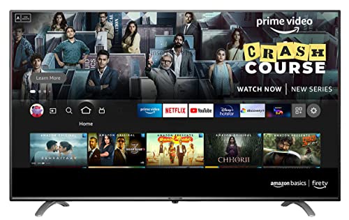 AmazonBasics 139 cm (55 inches) 4K Ultra HD Smart LED Fire TV with Dolby Atmos and Dolby Vision (Black)