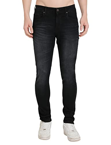 JEANS UNOFFICIAL Men’s Regular Jeans Solid Slim Fit Relaxed Fit Stylish Jeans Black Multi Size