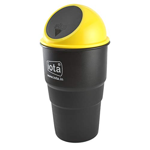 iota Mini Car Bin Can Holder Dustbin for Universal for All Car Models (Yellow)