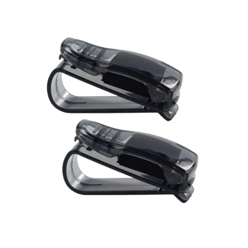 Sulfar 2 Pcs Car Sunglass Holder Eyeglasses Storage Fastener Sun Visor Clip-on Glass Case for All Cars, SUVs, Trucks (Universal Black) Sulfar 2 Pcs Car Sunglass Holder Eyeglasses Storage Fastener Sun Visor Clip-on Glass Case for All Cars, SUVs, Trucks (Universal Black)