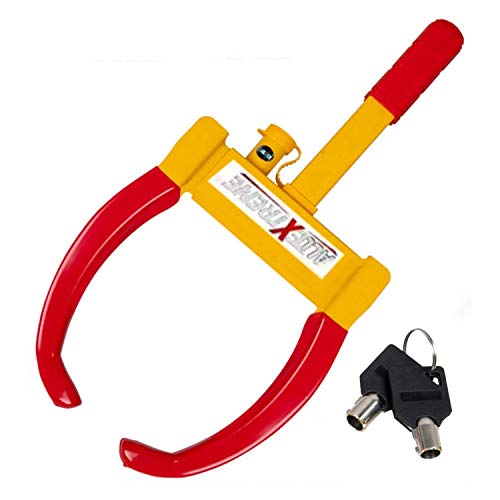 AllExtreme CQ6994B Heavy Duty Anti Theft Wheel Lock Clamp Anti-Theft Towing Parking Boot Tire Claw Adjustable for Auto Car Truck with Two Keys AllExtreme CQ6994B Heavy Duty Anti Theft Wheel Lock Clamp Anti-Theft Towing Parking Boot Tire Claw Adjustable for Auto Car Truck with Two Keys