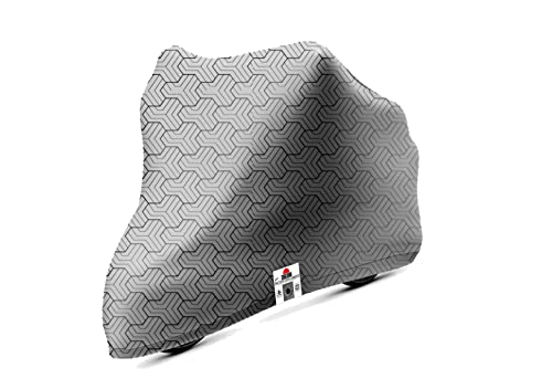 SHALIMAR Cross Laminated Universal Bike Cover Super XL ( Silver Black )
