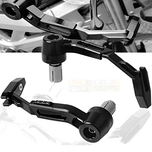 AutoTrends CNC Lever Protector Guard Adjustable Brake Clutch Protector Universal for All Bikes (Black Finish )