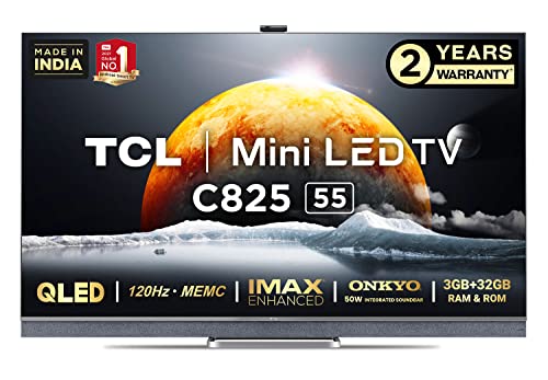 TCL 138.7 cm (55 inches) Mini LED Series 4K Ultra HD Certified Android QLED TV 55C825 (Graphite Grey) TCL 138.7 cm (55 inches) Mini LED Series 4K Ultra HD Certified Android QLED TV 55C825 (Graphite Grey)