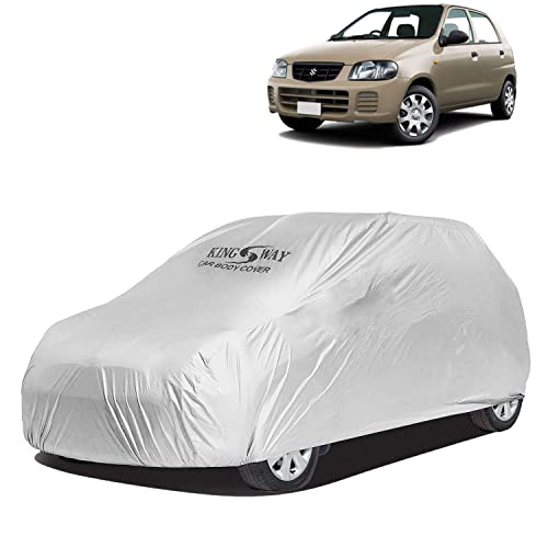 Kingsway Dust Proof Car Body Cover for Maruti Suzuki Alto, Model Year : 2000 – 2012, Color : Silver Matty Kingsway Dust Proof Car Body Cover for Maruti Suzuki Alto, Model Year : 2000 – 2012, Color : Silver Matty