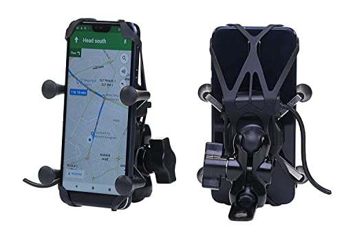 Grandpitstop – Universal Bike Mobile Holder with Charger – Black