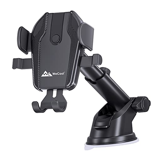 WeCool C1 Car Mobile Holder with One Click Technology,360° Rotational, Strong Suction Cup,Compatible with 4 to 6 Inch Devices, Wildshield and Dashboard Mobile Holder for Car, and Use WeCool C1 Car Mobile Holder with One Click Technology,360° Rotational, Strong Suction Cup,Compatible with 4 to 6 Inch Devices, Wildshield and Dashboard Mobile Holder for Car, and Use