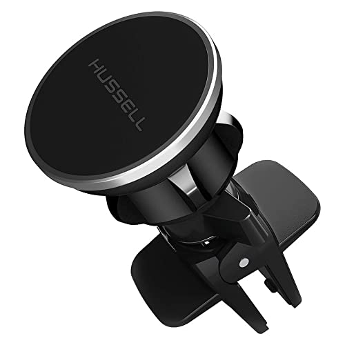Magnetic Phone Car Mount, Air Vent Phone Mount for Car by HUSSELL – 360° Adjustable Universal Magnet Phone Holder – Compatible with Any Cell Phone, iPhone Galaxy LG Huawei