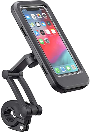 BiTNiX Premium Waterproof Bike Phone Holder 360° Rotation Motorcycle Waterproof Phone Case Universal Bicycle Handlebar Phone Mount with Sensitive Touch Screen for All Smartphone (Black) BiTNiX Premium Waterproof Bike Phone Holder 360° Rotation Motorcycle Waterproof Phone Case Universal Bicycle Handlebar Phone Mount with Sensitive Touch Screen for All Smartphone (Black)