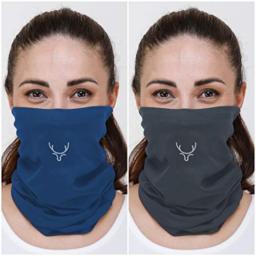 Jigyaasaa Unisex Cotton Face Mask for Sun Protection Use/Muffler Cap/Bike Riding (Cyan & Gray, Set of 2) Jigyaasaa Unisex Cotton Face Mask for Sun Protection Use/Muffler Cap/Bike Riding (Cyan & Gray, Set of 2)