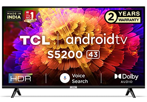 TCL 109 cm (43 inches) Full HD Smart Certified Android LED TV 43S5200 ( Black)