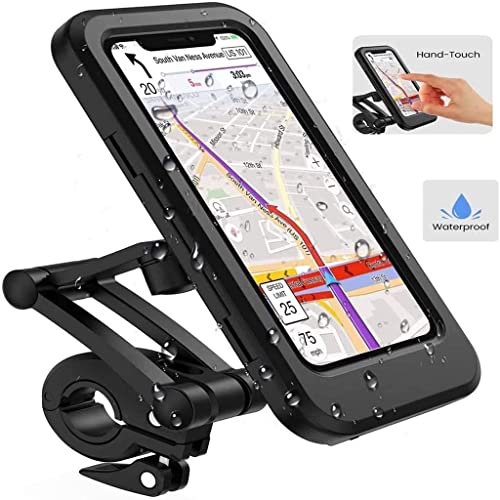 iCall name of trust Bike Phone Mount Waterproof Cell Phone Holder 360 Rotation Motorcycle Phone Case Universal Bicycle Handlebar Phone Mount with Sensitive Touch Screen
