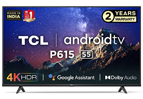 TCL 139 cm (55 inches) 4K Ultra HD Certified Android Smart LED TV 55P615 (Black) TCL 139 cm (55 inches) 4K Ultra HD Certified Android Smart LED TV 55P615 (Black)