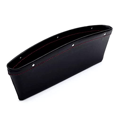 AUGEN Car Console Side Storage Organizer Universal Slim Seat Gap Filler Leather PU Pockets Card Mobile Holder Storage Box (Black)(Pack of 1) AUGEN Car Console Side Storage Organizer Universal Slim Seat Gap Filler Leather PU Pockets Card Mobile Holder Storage Box (Black)(Pack of 1)